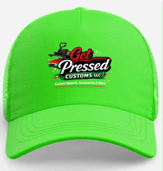 GET PRESSED CUSTOMS Logo Trucker Hat – Snapback Cap