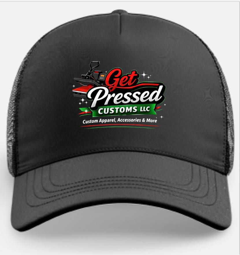 GET PRESSED CUSTOMS Logo Trucker Hat – Snapback Cap