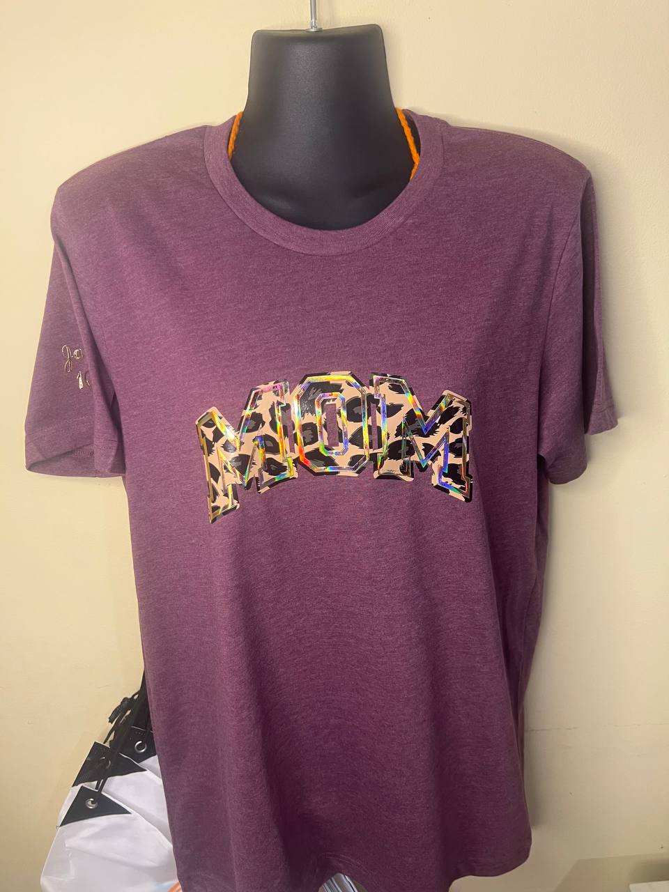 Personalized Mom/Mama T-Shirt with Kids' Names on Sleeve | Get Pressed Customs