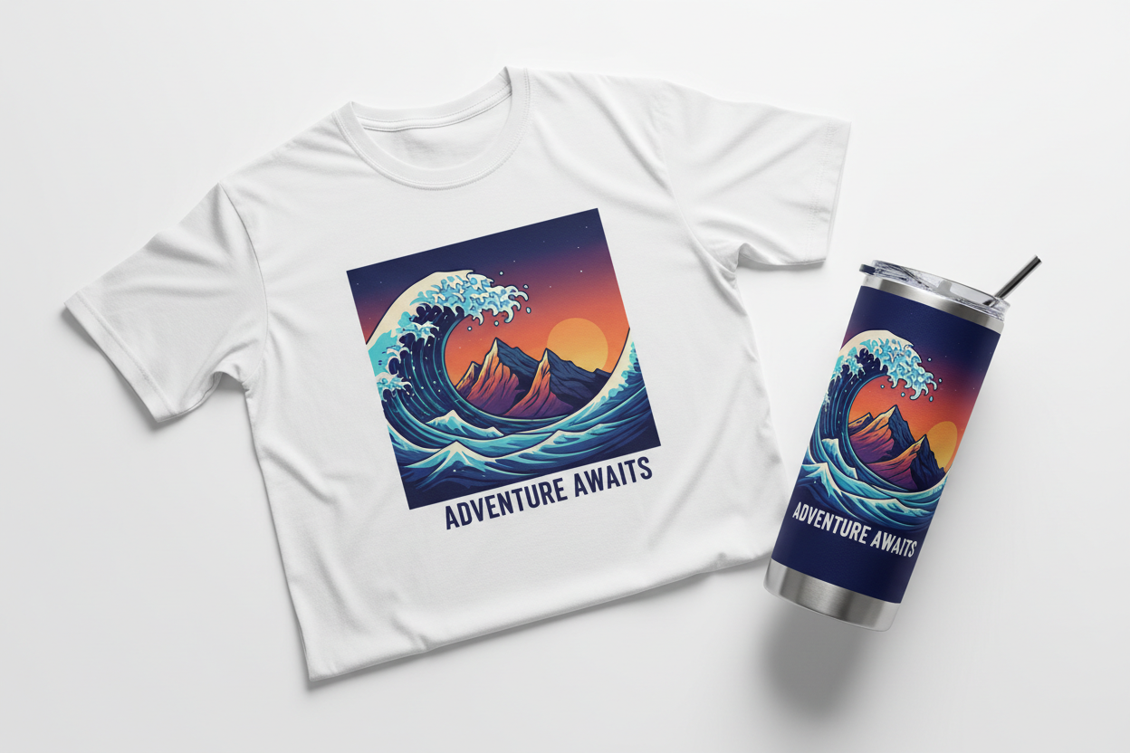 Custom T-Shirt & Tumbler Bundle | Personalized Gift Set